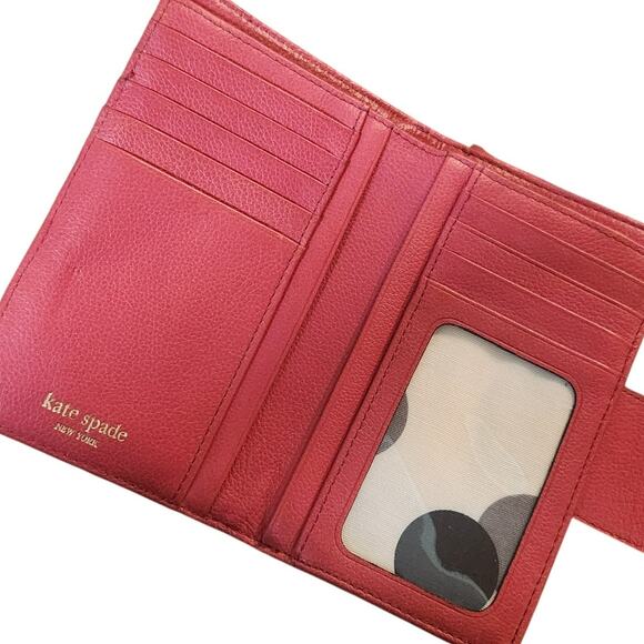 Kate spade twist lock magnetic closure pink wallet - Picture 6 of 8